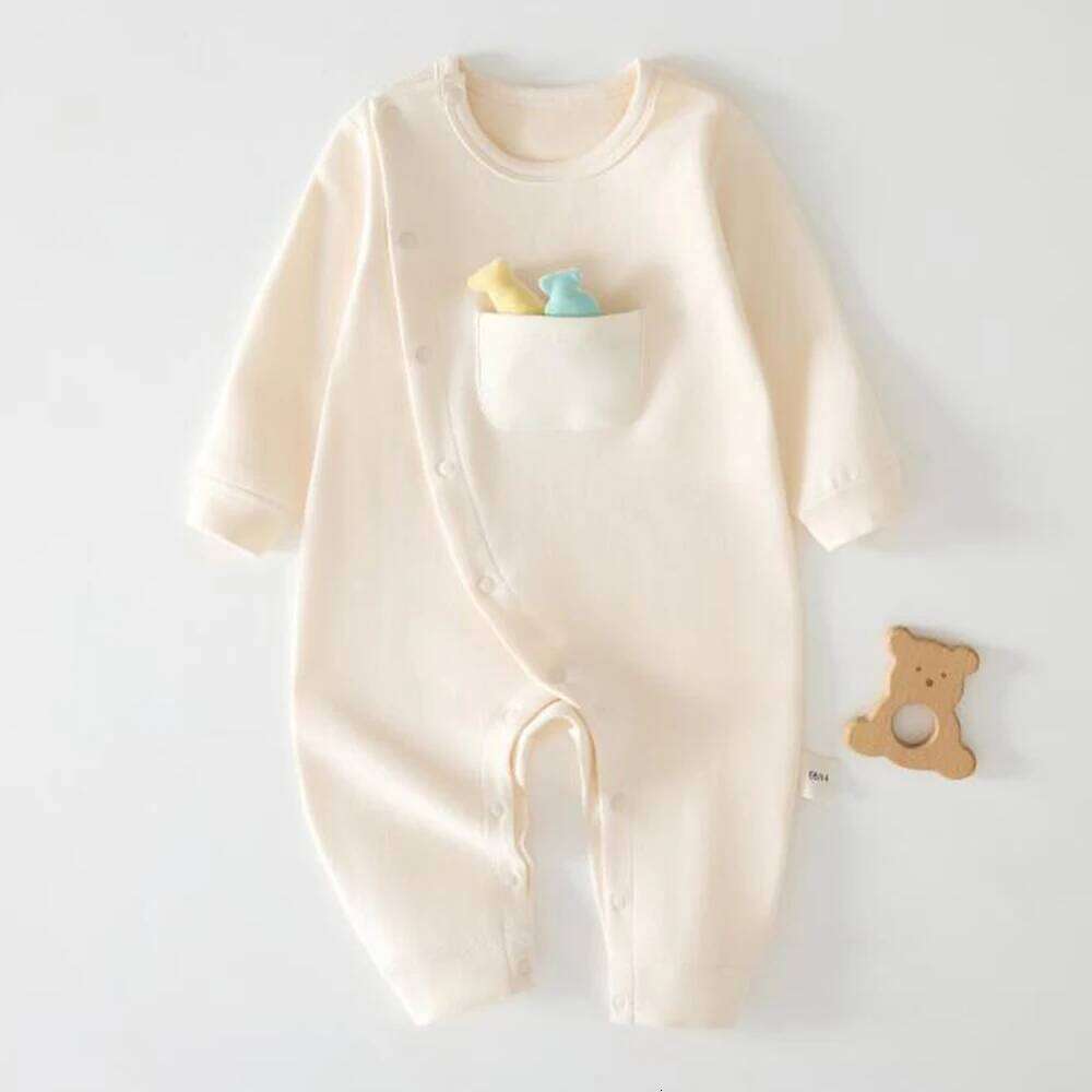 Girl Clothes Autumn Winter Long Sleeve Rompers Cotton Solid Color Newborn Baby Boy Jumpsuit For Christmas Birthday Z260304