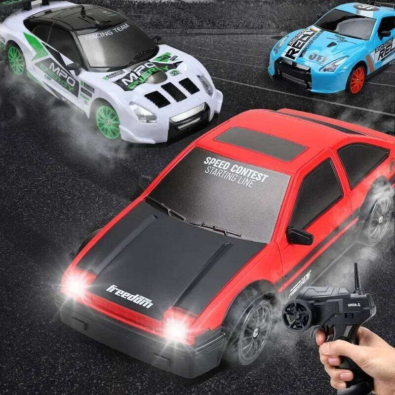 2.4G High speed Drift Rc 4WD Remote Control AE86 Model GTR Vehicle Car RC Racing Cars Toy for Children Christmas Gifts Z260304