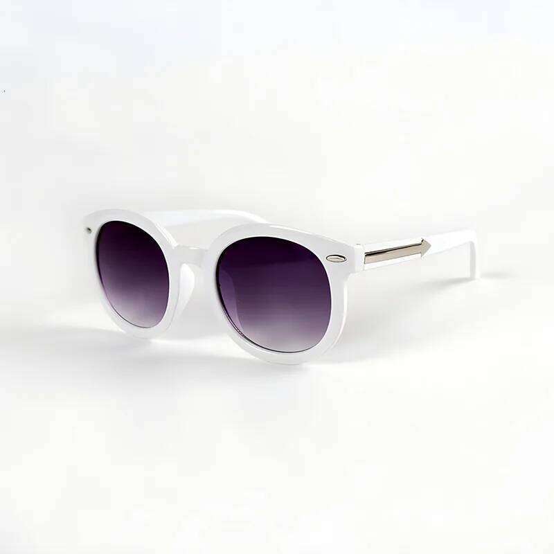 Children's Round Frame Cat Eye Sunglasses with Metal Arrow Accents Eyewear Stylish Fashion Accessory for Boys Girls Sun Glasses Z260304
