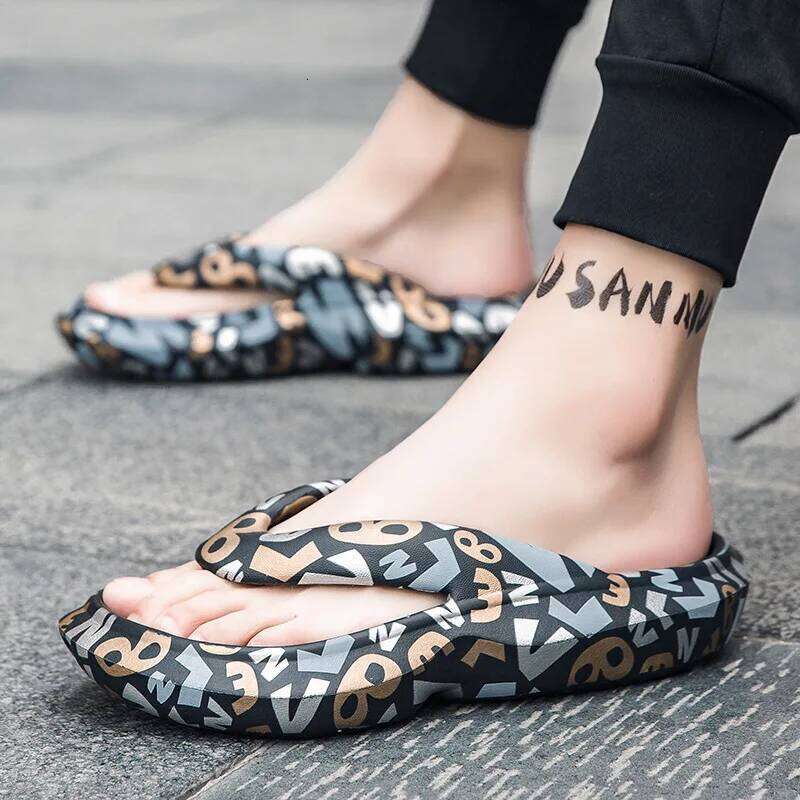 Women Beach Flip Flops Indoor Outdoor Lovers Platform Slippers Summer Shoes Women's Sandal Thick Sole Female Male Fashion Slides