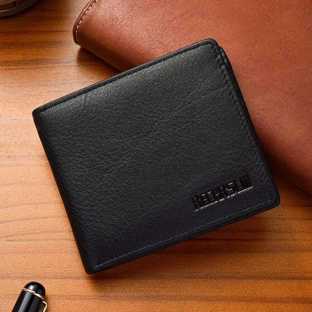 Classic Style Genuine Leather Men's Short Fashion High-Quality Coin Holder Card Carrier Wallet C260304