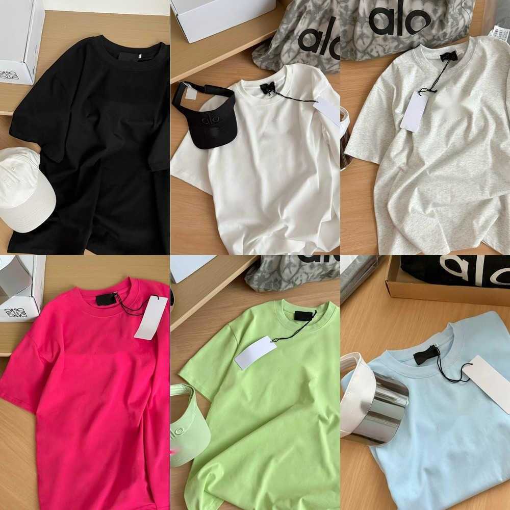 Early spring basic pure cotton short sleeved T-shirt womens short 2026 summer loose T-shirt round neck slimming solid color top Y25040306OL