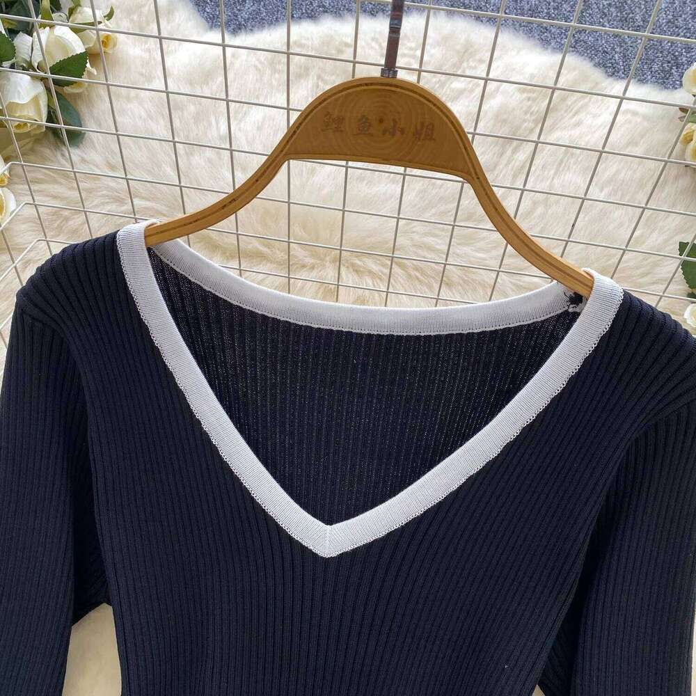 YuooMuoo Chic Knitted Tops 2025 Autumn Winter Y2K Long Sleeve Ruffled Sweaters Korean Fashion Streetwear Lady Shirts XJ260305