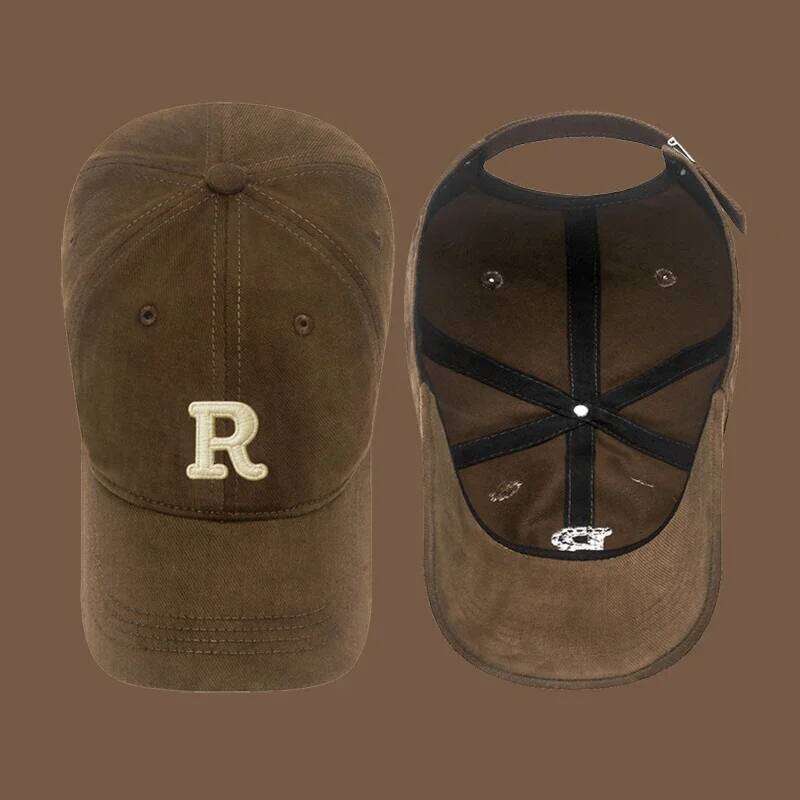New Unisex Korean Version Big Head Circumference Three-Dimensional R Letter Cotton Thorn 3Dimensional Embroidered Baseball Cap Y260304