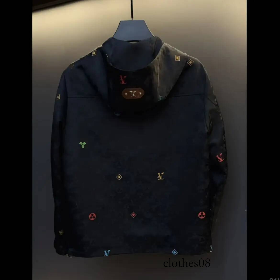 Men's Spring Autumn Thin Casual Jacket Oversized Hooded Coat with Personalized Painting Print Couples Versatile Outerwear