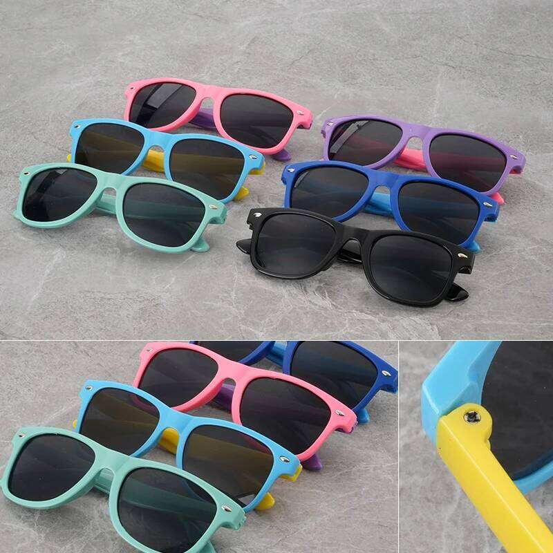 2024 Children's Color blocked Boys and Girls, UV resistant Sunglasses for Babies, Summer Sunshade Glasses Z260305