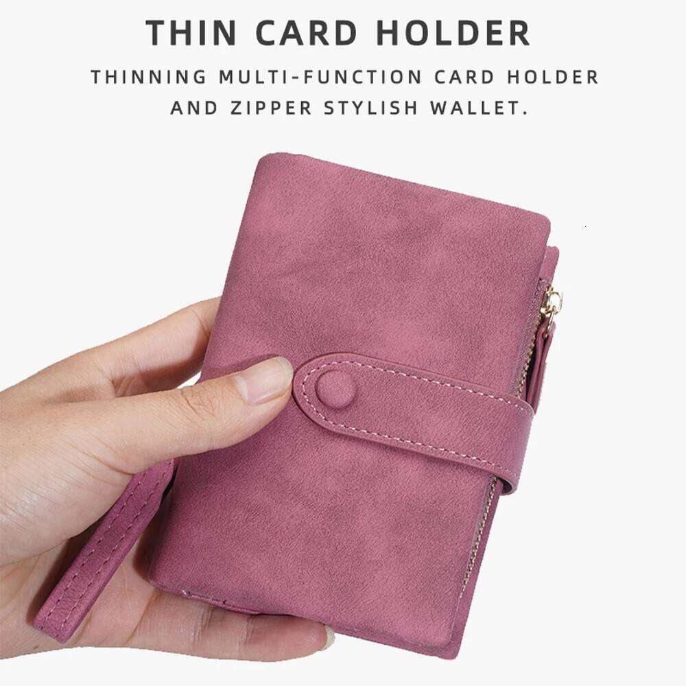 High-Quality Pu Leather Multifunctional Fashionable Mini Zipper Wallet, Multi-Card Slot Card Holder, Lightweight and Portable Women's Small Walle