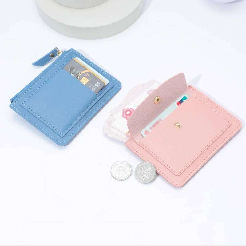Holder Wallet for Women, Womens Zipper Wallets with Credit Slots, PU Card Case Slim Front Pocket Coin Purse C260304