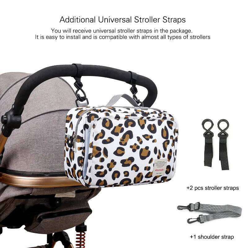 2024 with Baby Outdoor Travel New Waterproof Printed Cart Storage Hanging Diaper Mommy Bag Z260304