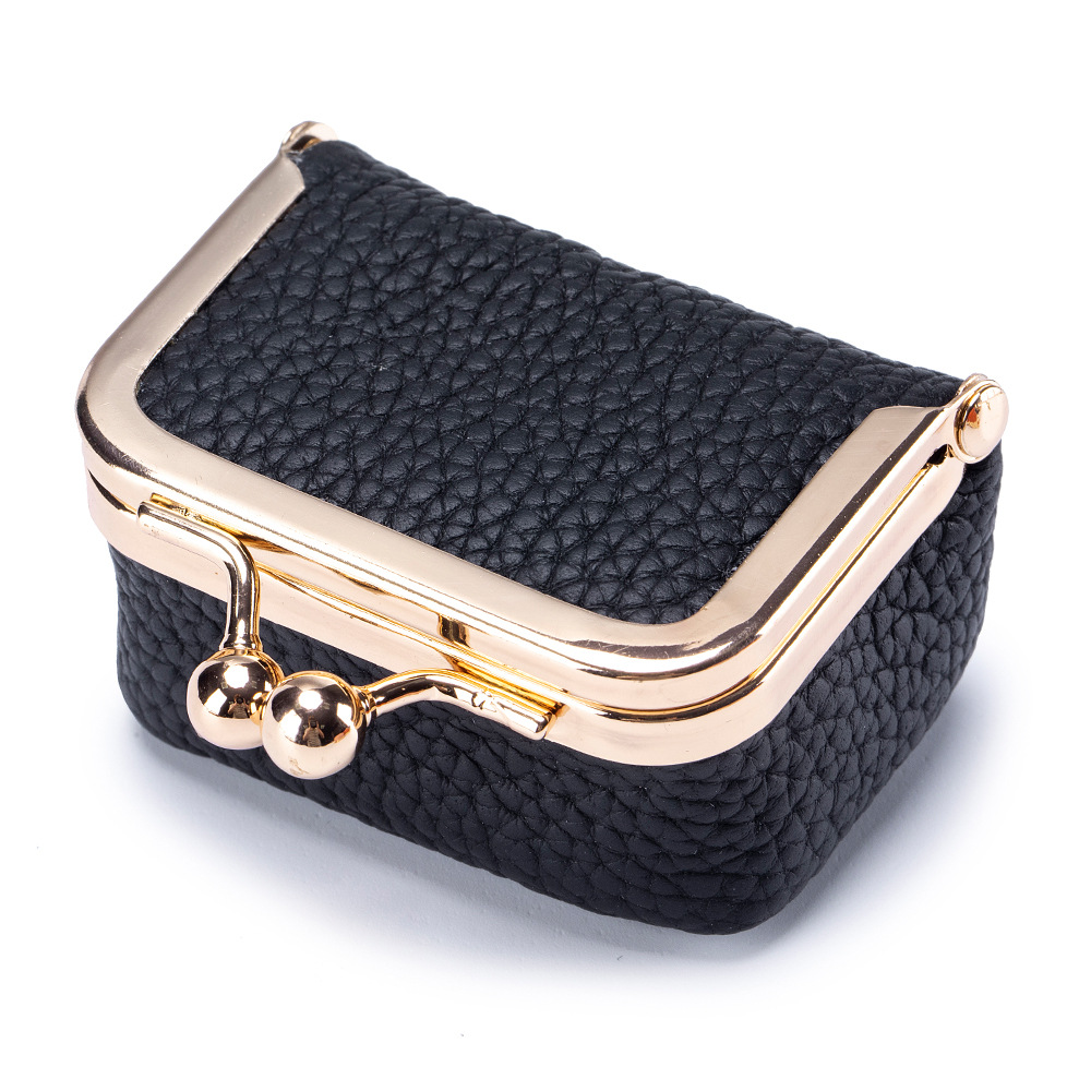Genuine leather small coin purse with zipper, mini jewelry box for rings, necklaces, earrings and other accessories