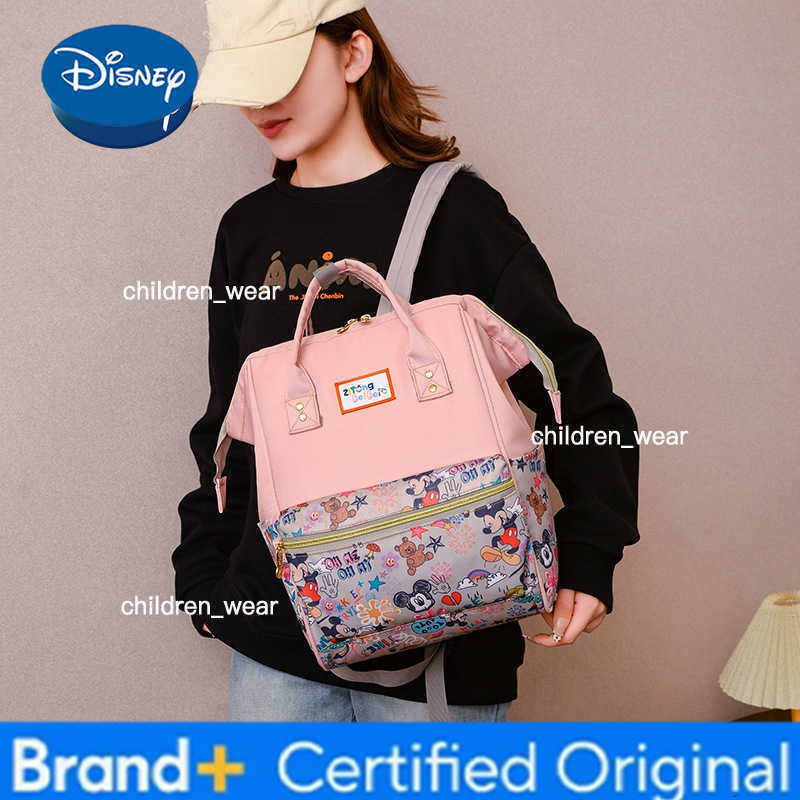 Disney Mickeys New Diaper Bag Backpack Large-capacity Baby Diaper Bag Backpack Luxury Brand Fashion Baby Products Storage Bag H260305
