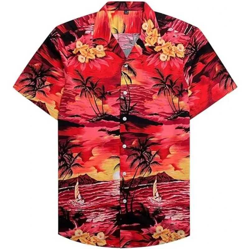 Vintage 3D Graphic Shirts Men Hawaiian Tropical Birds Nature Wildlife Button Blouse Fashion Street Hip Hop Lapel Beach Shirt M260305