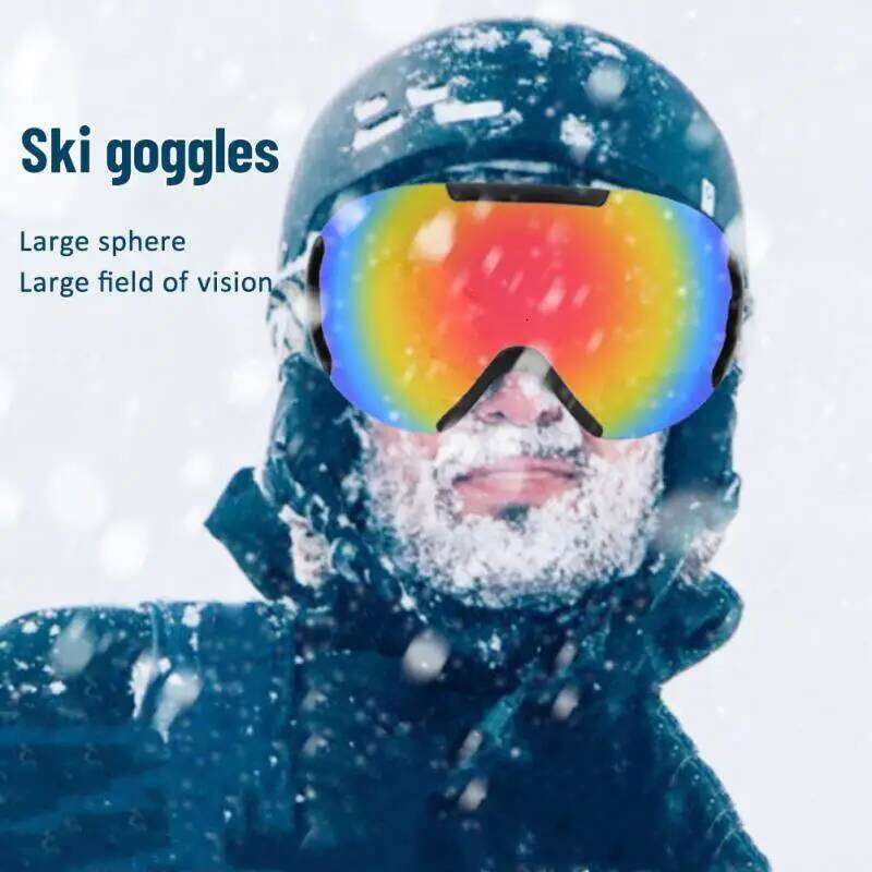 1 Pcs Double Layers UV400 Anti-fog Big Glasses Skiing Mask Snowboard Men Women Snow Goggles Ski Accessories S260304