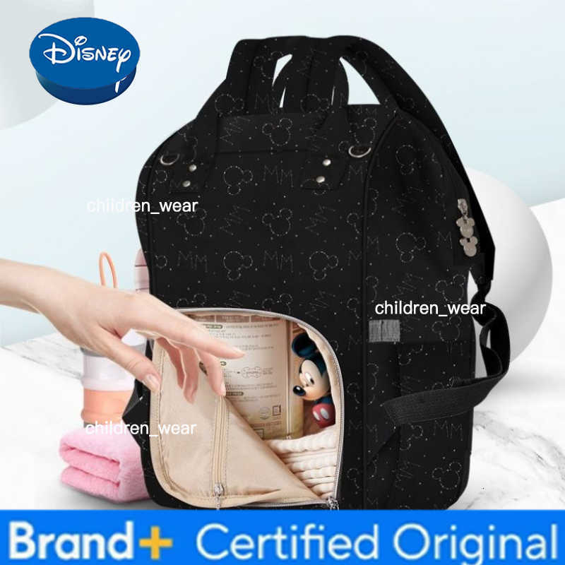 Disney Mickey New Diaper Bag Backpack Luxury Brand Original Baby Diaper Bag Backpack Large Capacity Cartoon Fashion Baby Bag H260305