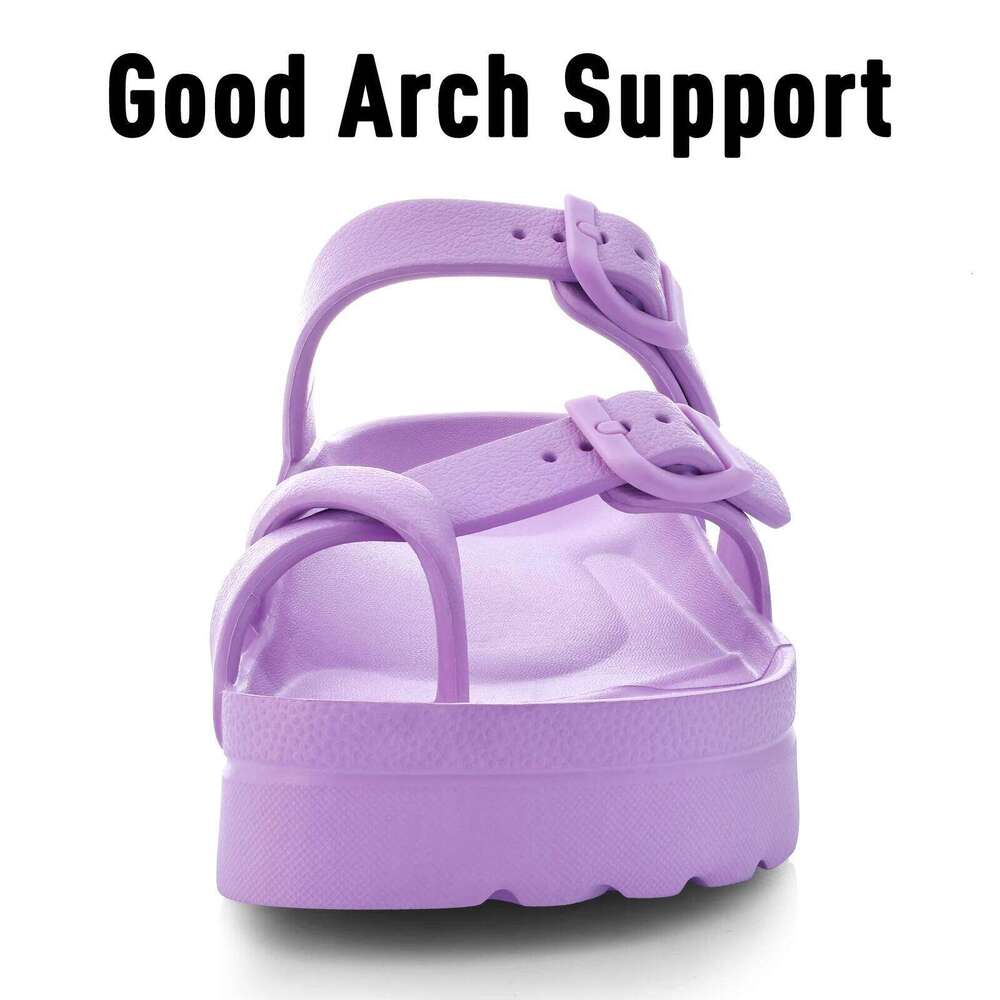 Kidmi Pillow for Men Thick Sole Adjustable Buckles EVA Flat Summer Women Nonslip Cloud Sandals