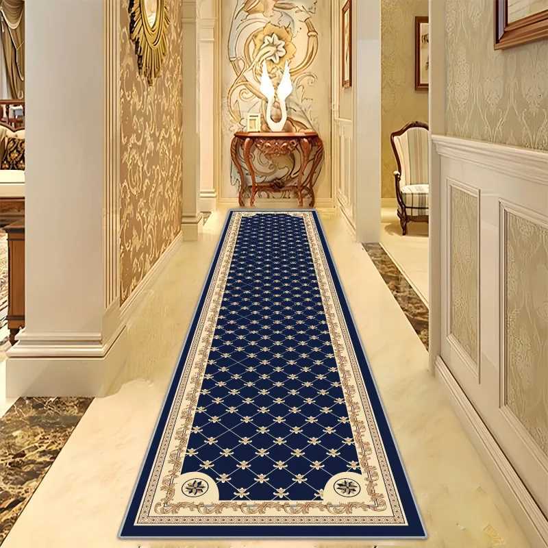 Luxury Stain-Resistant Non-Slip Bedside Rug - Premium Bedroom Corridor Floor Mat for Elegant Home DecorT260305