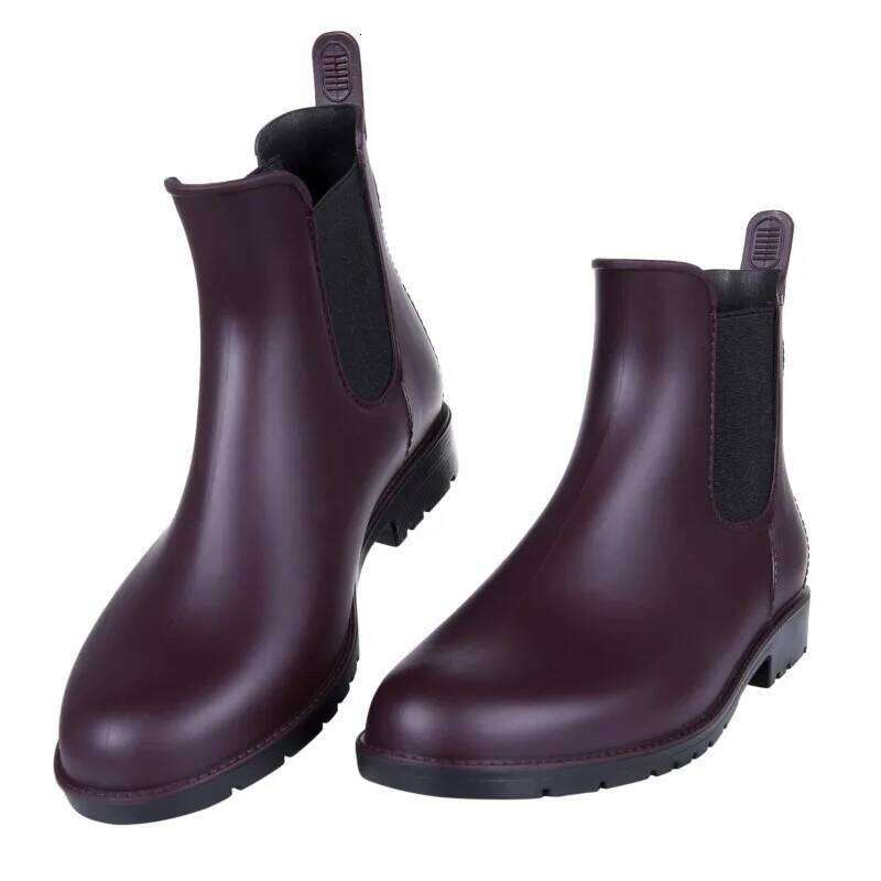 Kidmi New Ankle Waterproof Shoes Anti-slip Rubber Chelsea Durable Outdoor Women's Short Rain Boots