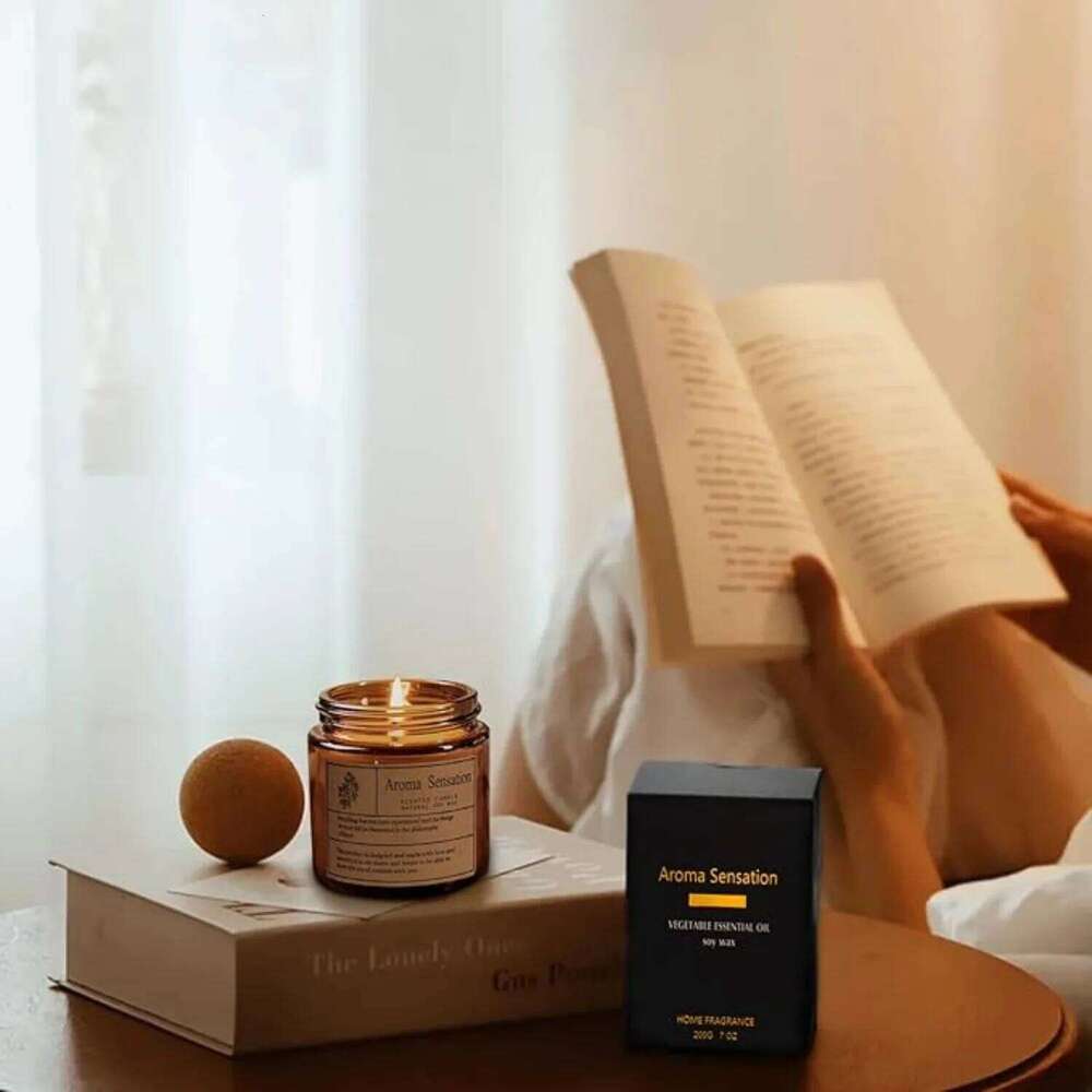 1pc, Small Amber Glass Scented Candle Creative Retro Smokeless Romantic Fragrance Home Party Garden Dining Table Decor W260304 W260305