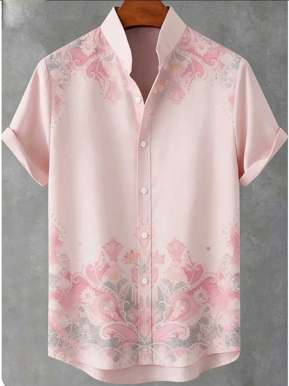 2026 Mens New Natural Tiger Phoenix Pattern 3D Printed Linen Casual Shirt Hawaiian Outdoor Activity Short-sleeved Clothing Men M260305