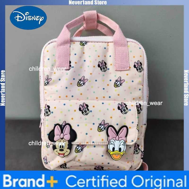 Disney Cartoon Minnie Backpack Cute Pink Shoulder Bag High-capacity School Bag Boy Girl Swagger Bag Birthday Present H260305