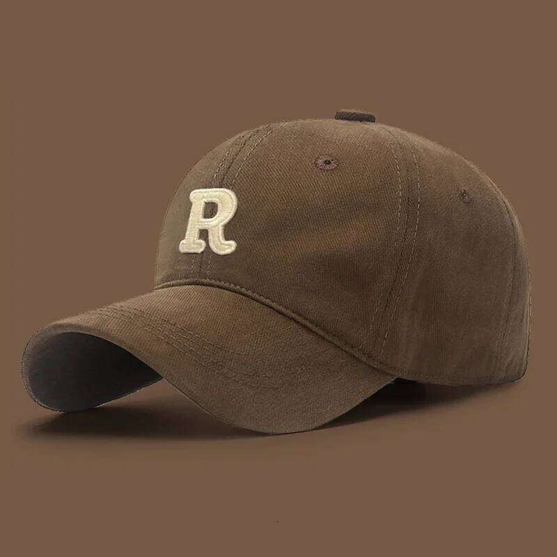 New Unisex Korean Version Big Head Circumference Three-Dimensional R Letter Cotton Thorn 3Dimensional Embroidered Baseball Cap Y260304