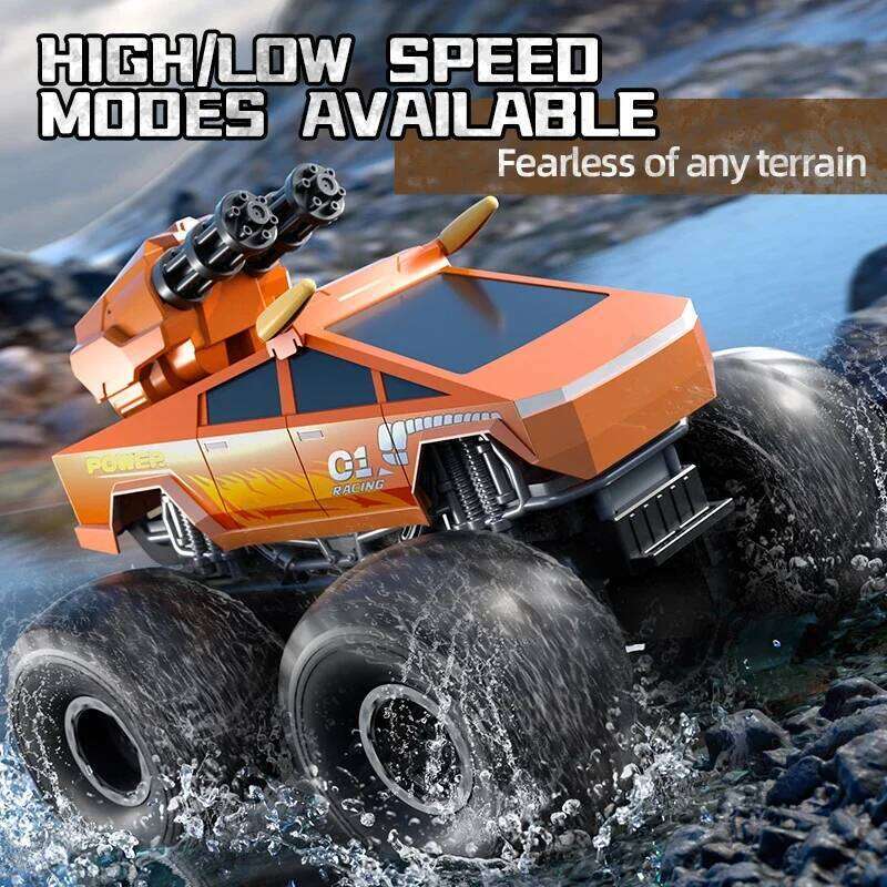 JJRC Q213 RC Off-road Stunt Amphibious Vehicle Children's Toy Cars 4WD 2.4G Pick-up Truck Water Cannon Remote Controlled Car Z260304