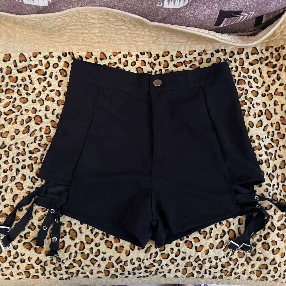 Shorts Women Hollow Out Perforated Solid Skinny High Waist Korean Style Classic Jazz K-pop Hot Girls Streetwear Chic Punk Grunge XJ260305