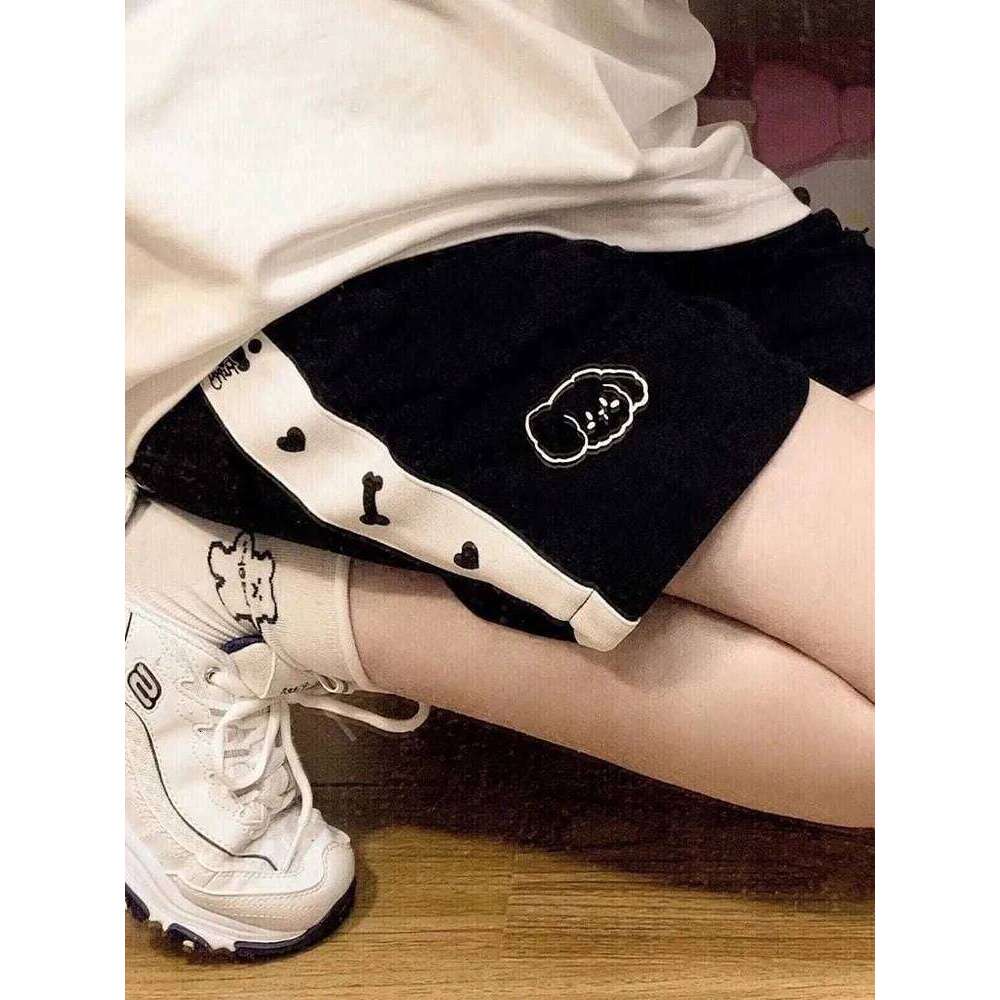Jmprs Japan Cute Cartoon Print Women Kawaii High Waist Loose Sport Summer Preppy Style Casual Lady Vintage Shorts XJ260305