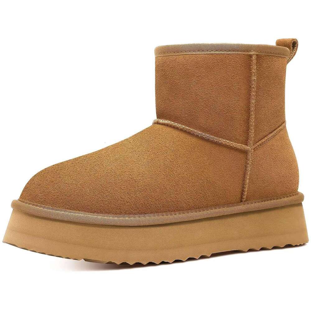 Kidmi Winter Cotton Warm Short Plush Snow Nonslip Cashmere Ankle Shoes Comfort Fur House Women Boots