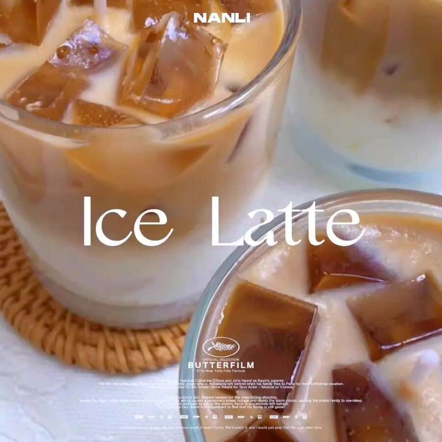 Iced Latte Coffee Scented Candle Set Home Bedroom Decoration for Girls Light Birthday Gift Fragrance Souvenir W260305