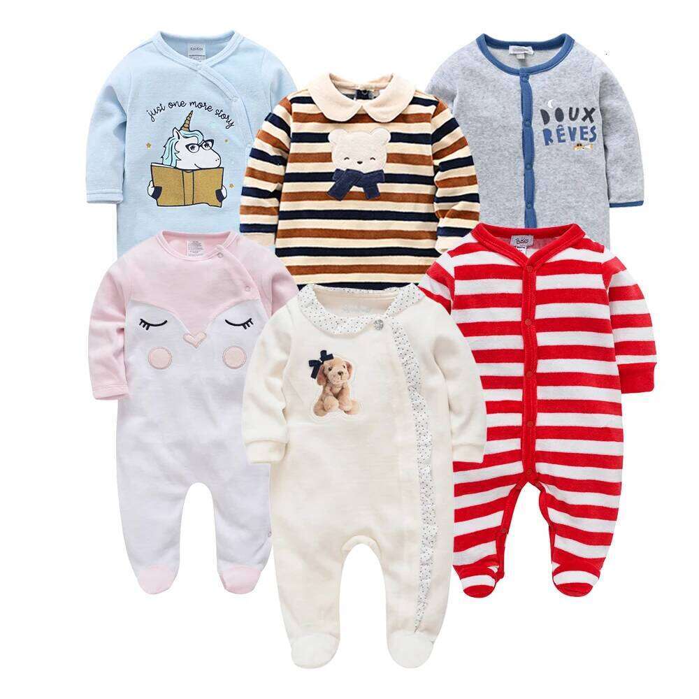 Winter Baby Rompers Velvet Warm Clothes Boys Pajamas Velour Girls Roupas Kids Menino Overalls Jumpsuit Costumes For 0-12M Z260304