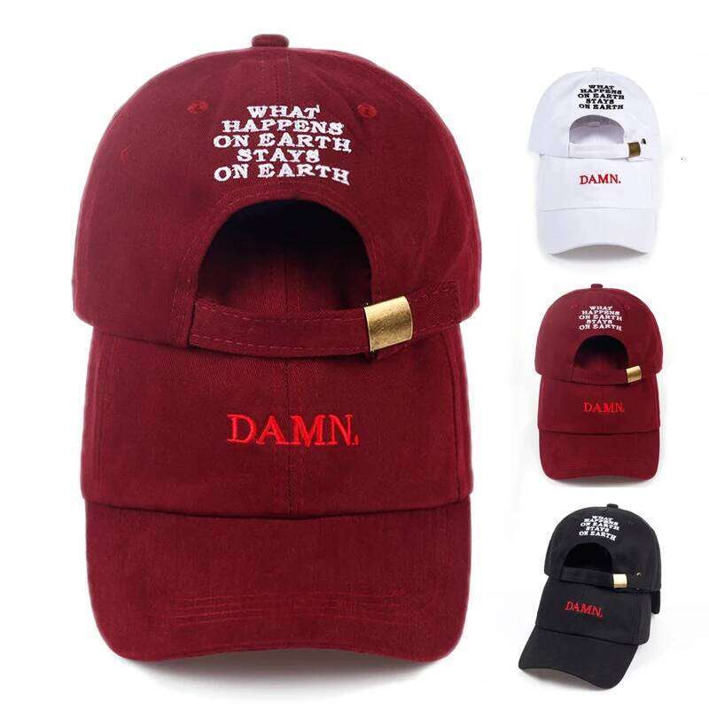 DAMN Hats for men and woman Embroidered DAMN. Dad Hat Hip Hop Stitched Kendrick lamar Unstructured Rapper Snapback Baseball Cap Y260304