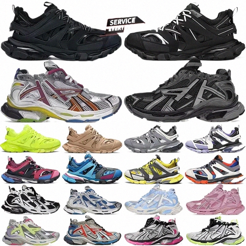 designer Casual Shoes For Men Women Track Led Sneaker Tracks 3 3.0 Platform Sneakers Luxury Paris Gomma Leather Trainer Extraordinary Outdoor Mens Tra q2UP#