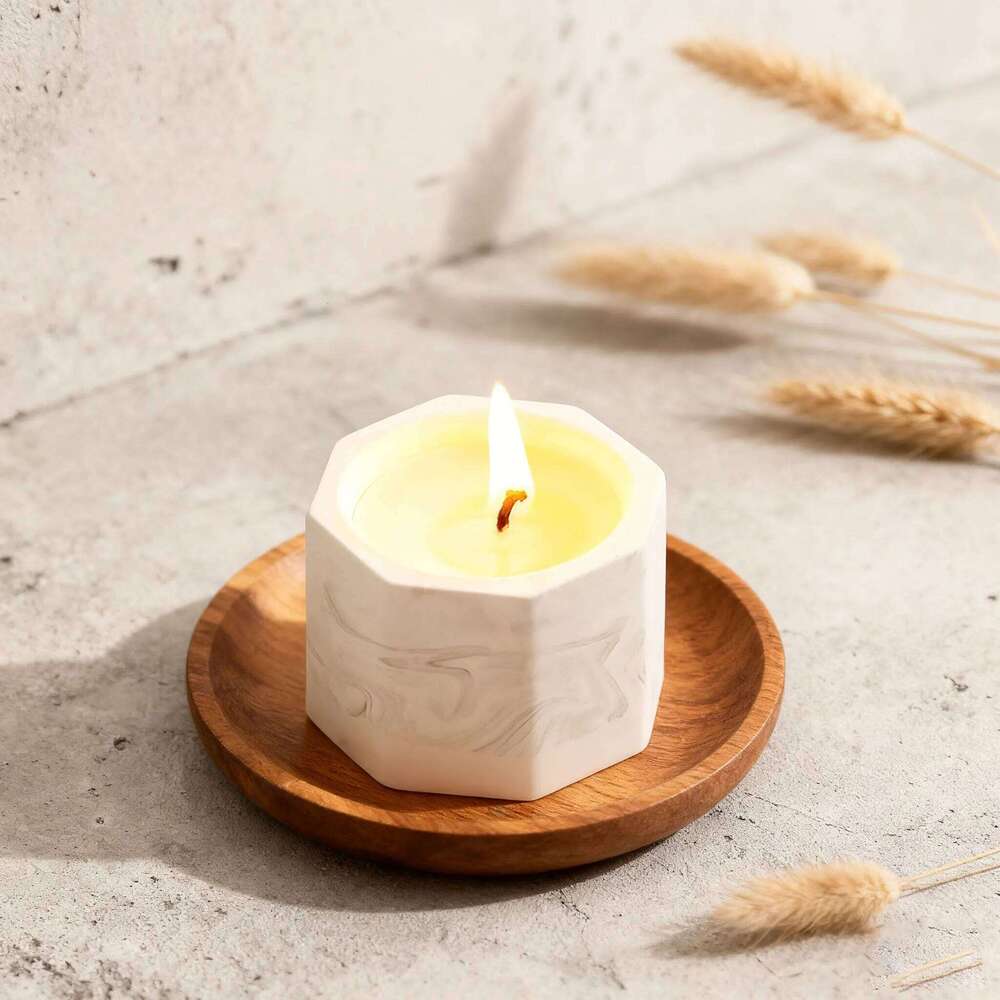 Marble Pattern Scented Candle, Smokeless Aromatherapy Jar Candle Home Decor, Relaxing Gift Set for Wedding Birthday Valentin W260304 W260305