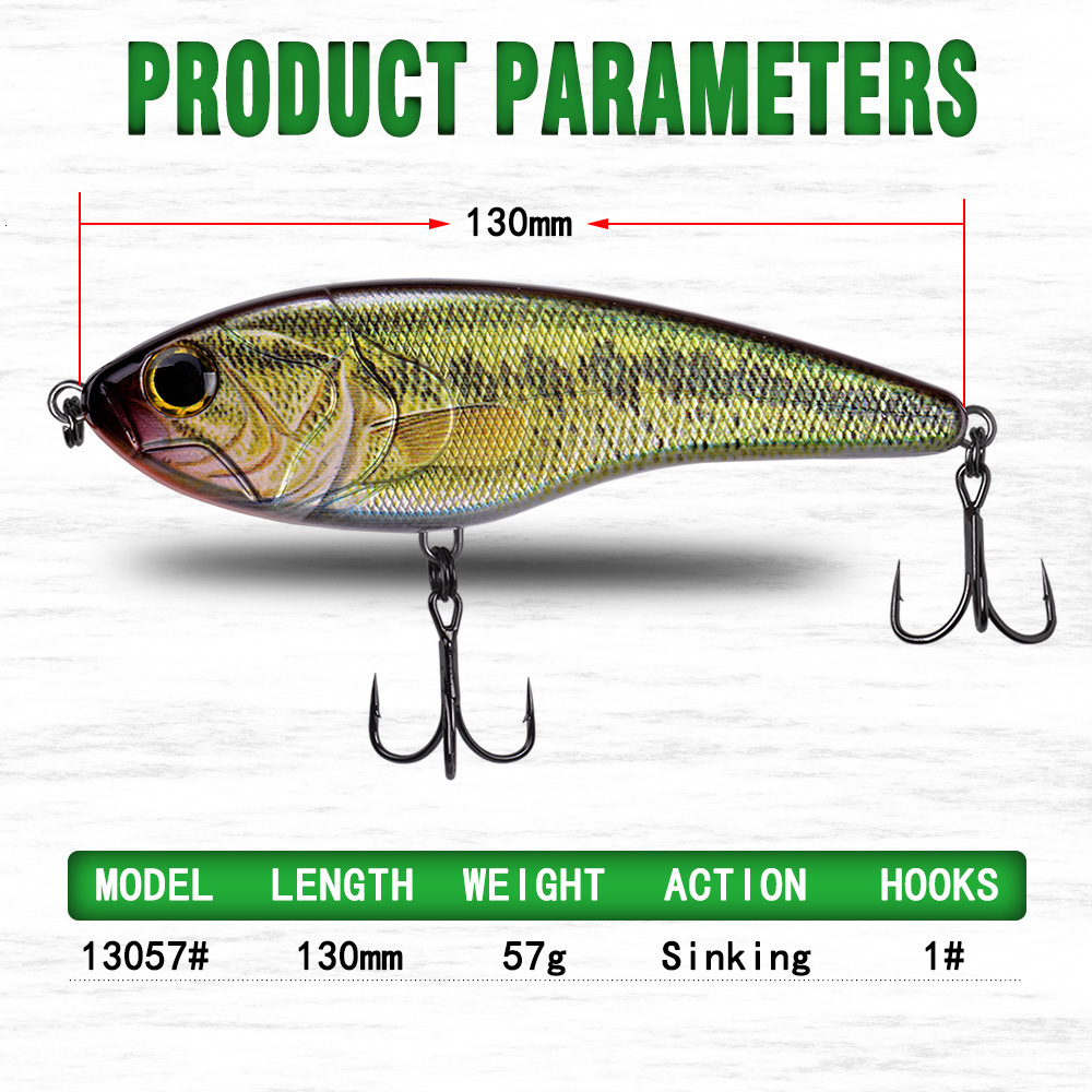 TSUYOKI Musky Jerkbaits Slow Sinking Slider Lures 90mm105mm Loud Sound Crankbaits Westin Lure Jerkbait Fishing for Pike Walleye 251021