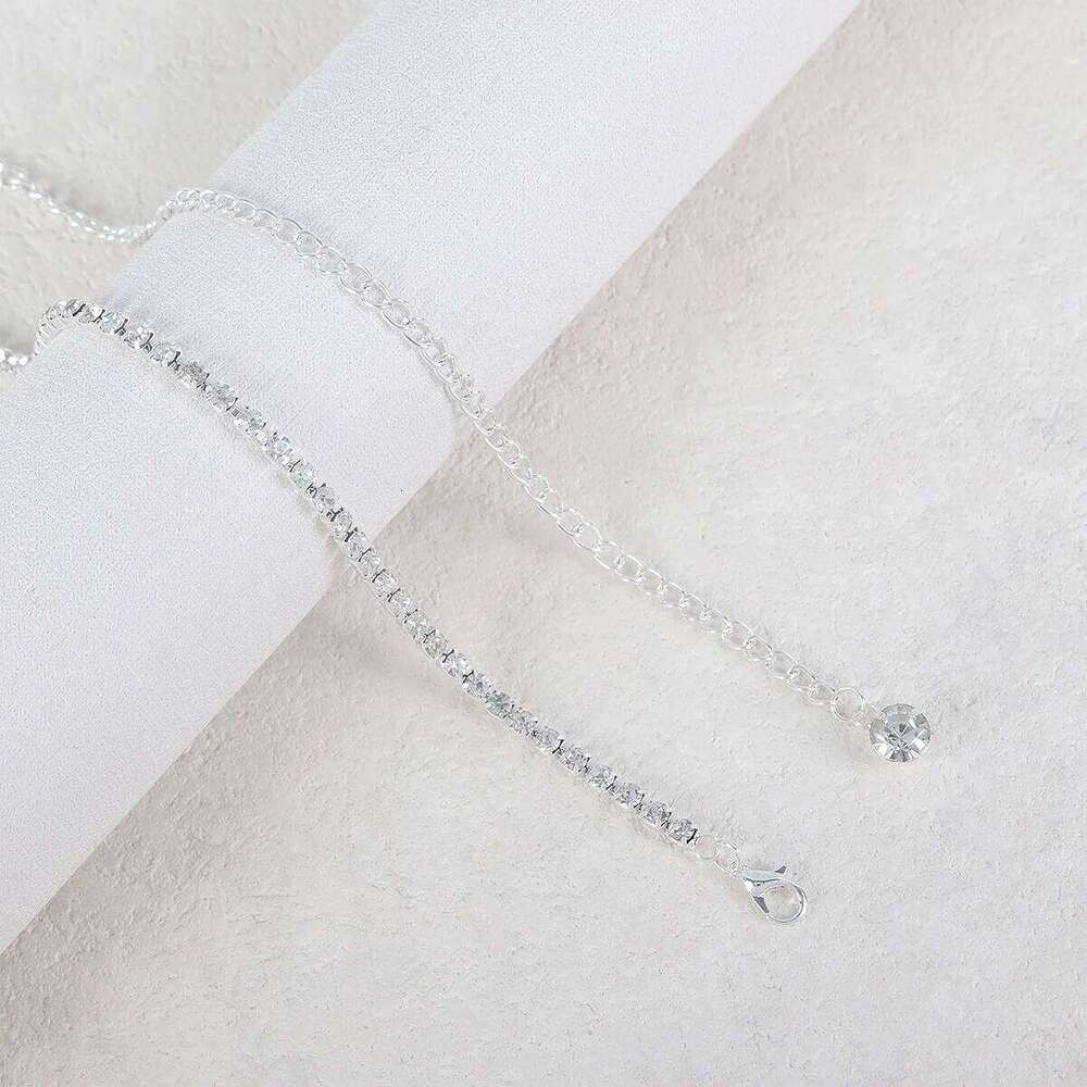 Fashionable Single Layer Minimalist Style Rhinestone Waist Sandy Beach Women's Body Chain Jewelry S260304