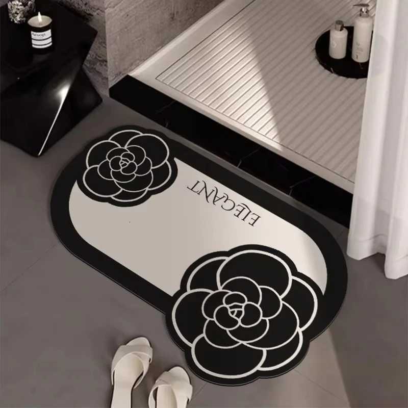 Soft Silica Mud Bath Mat Water-Absorbent Quick-Dry Non-Slip for Bathroom Toilet Door Home DecorT260305