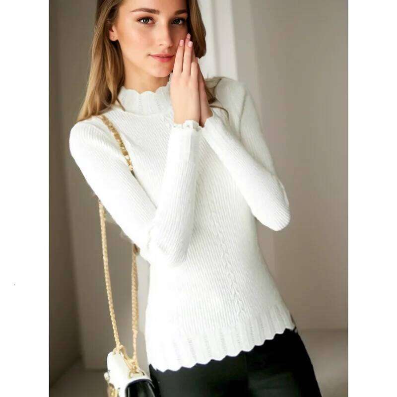 Autumn Korean Slim Fashion Knit High Elastic Turtleneck Bottoming Basic Pullovers Winter Sexy Sweater Women 7570 XJ260305