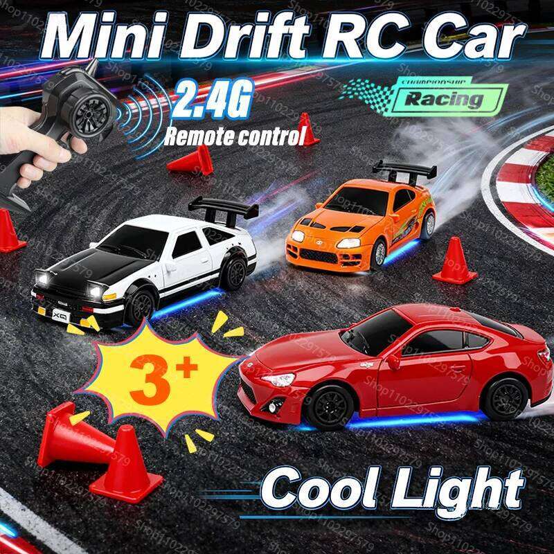 New 2.4G RC Drift 1/64 4WD Remote Control Car High Speed Stunt Toys Radio Controlled Mini Racing Cars Desktop Decor Kids Toy Z260304