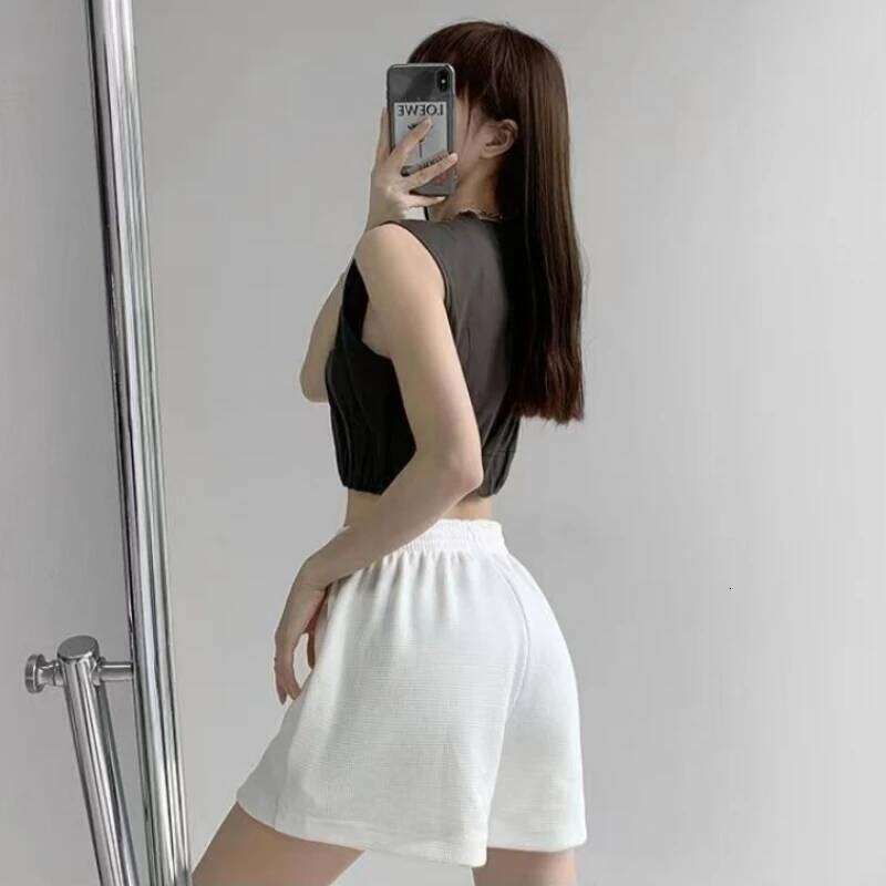Women Shorts Summer Elastic Lace Up Drawstring Sweat Short Sport Underpanties Girl Straight Leg Pants Female Underware Panties XJ260305