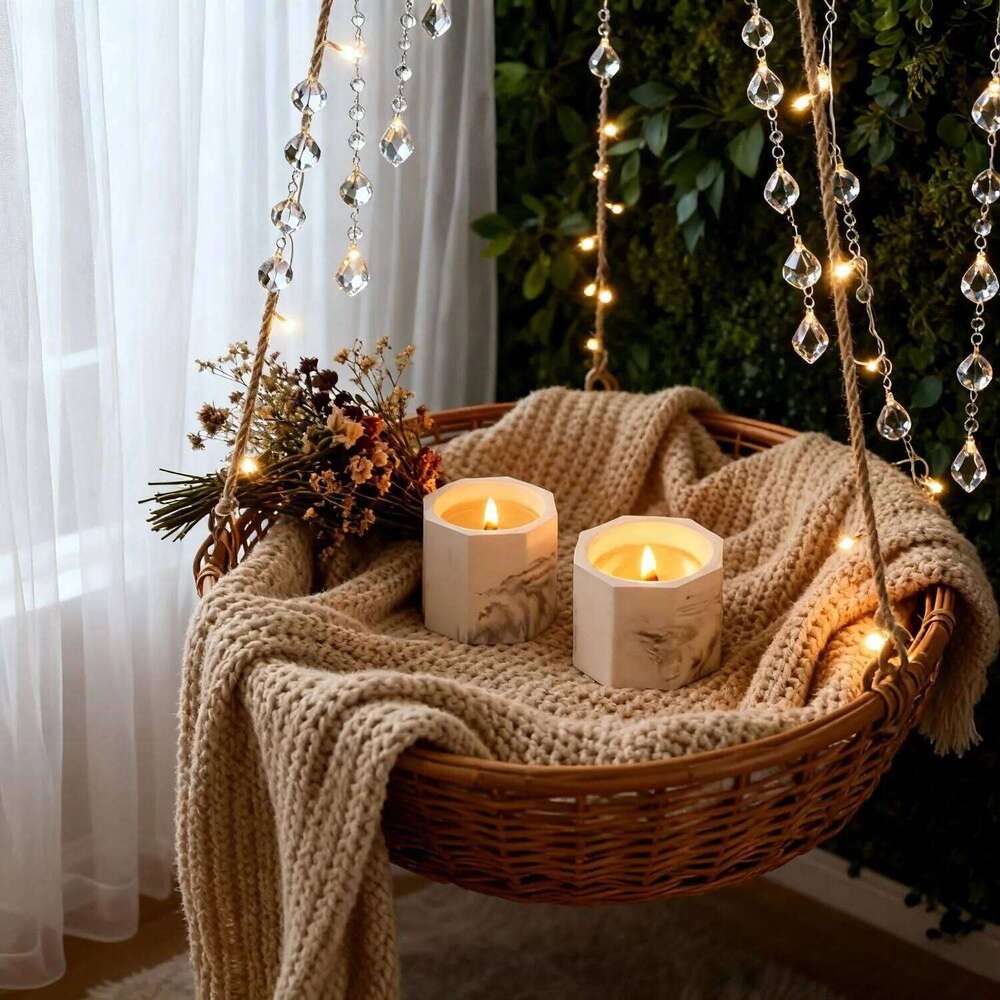 Minimalist Aromatherapy Candle - Nordic Style Fragrance, Calming Long-Lasting Scent for Living Room Bedroom Home Decor W260304 W260305