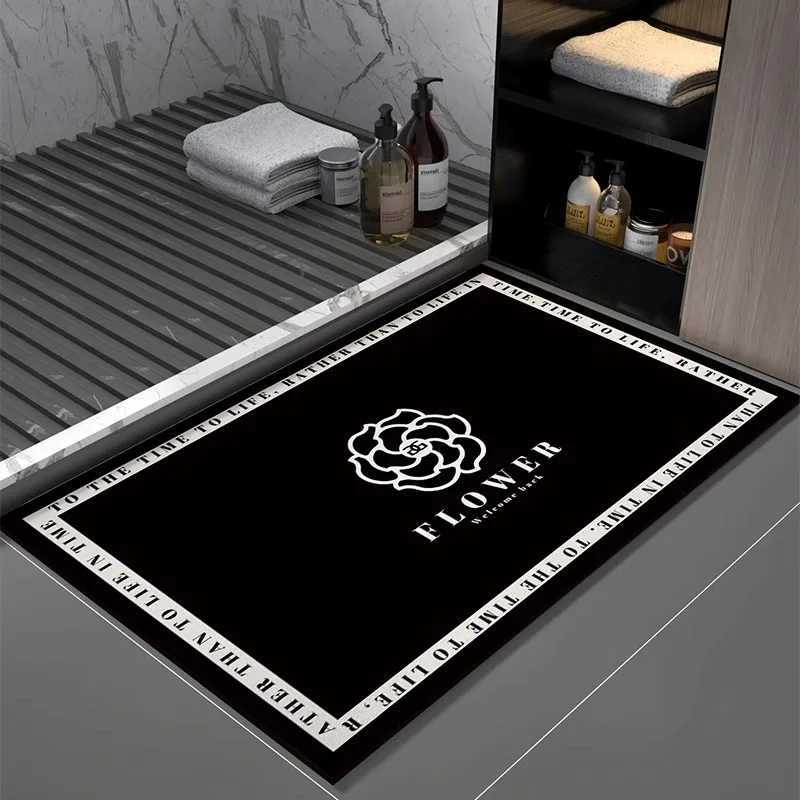 French Style Oval Diatomite Bath Mat Non-Slip Anti-Mold Absorbent Shower Rug Home DecorT260305