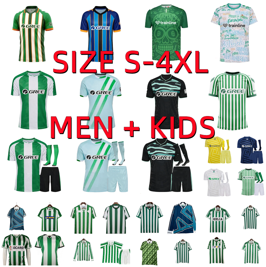25 26 Reals Betis ANTONY ISCO Soccer Jerseys 2025 2026 BARTRA FEKIR LO CELSO EZ ABDE AITOR RUIBAL BAKAMBU RIQUELME CAMARASA 1995 1997 Retro Football shirt Men Kids Kit