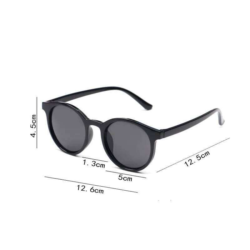 Korean Style Children Sunglasses Trendy Round Frame Kids Glasses Tinted Lens Fashion Personality UV400 Small Sun Shades Z260305
