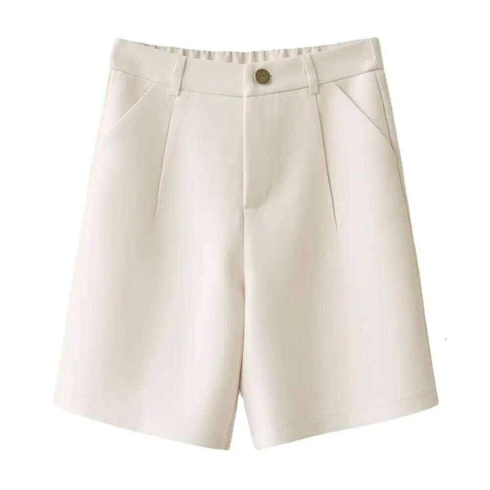 Women Fashion Side Pockets Front Darts Bermuda Shorts Vintage High Waist Zipper Fly Female Short Pants Mujer XJ260305