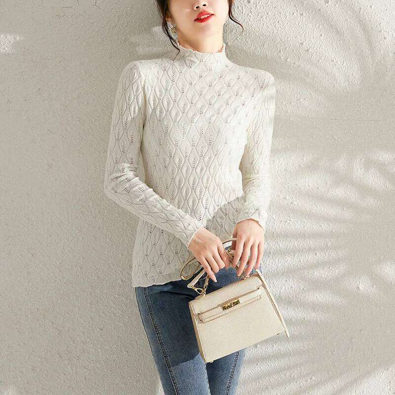 Winter Long Sleeve Women Sweater Autumn Turtleneck Knitted Tops Fashion Elegant Casual Jumper Pullovers Knitwear XJ260305