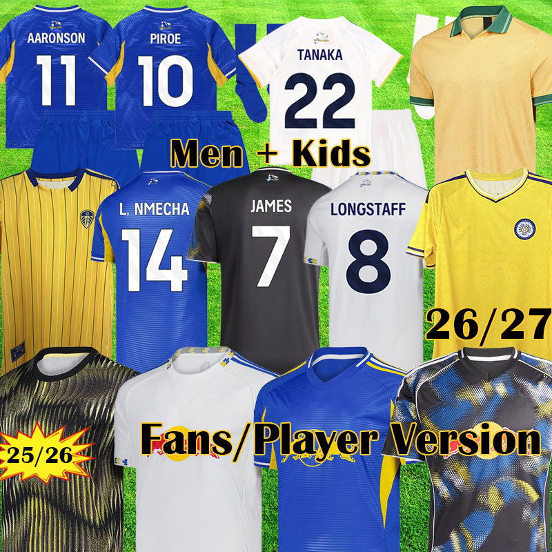 3XL 4XL Leeds Soccer Jerseys 26 27 PIROE STRUIJK TANAKA 2025 2026 LONGSTAFF football shirt GNONTO AMPADU Top STACH LUFC Icons Collection kit jersey Men Kids sets
