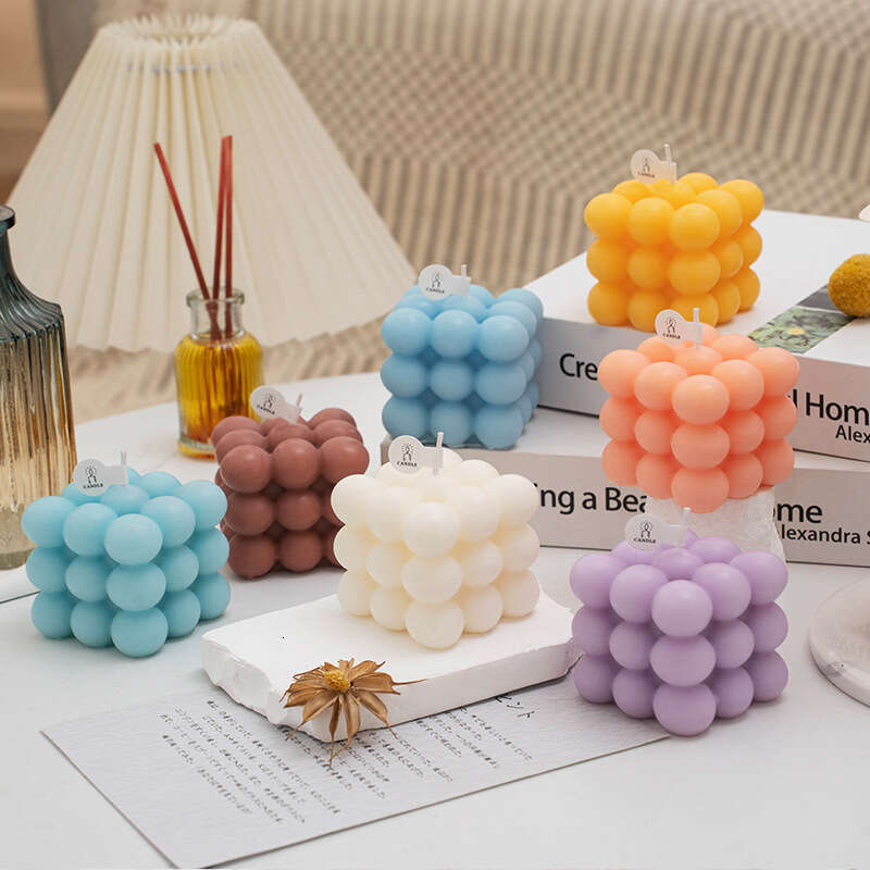Magic Cube Aromatherapy Candle Ins Creative Home Decoration Set Photography Props Birthday New Gift W260305