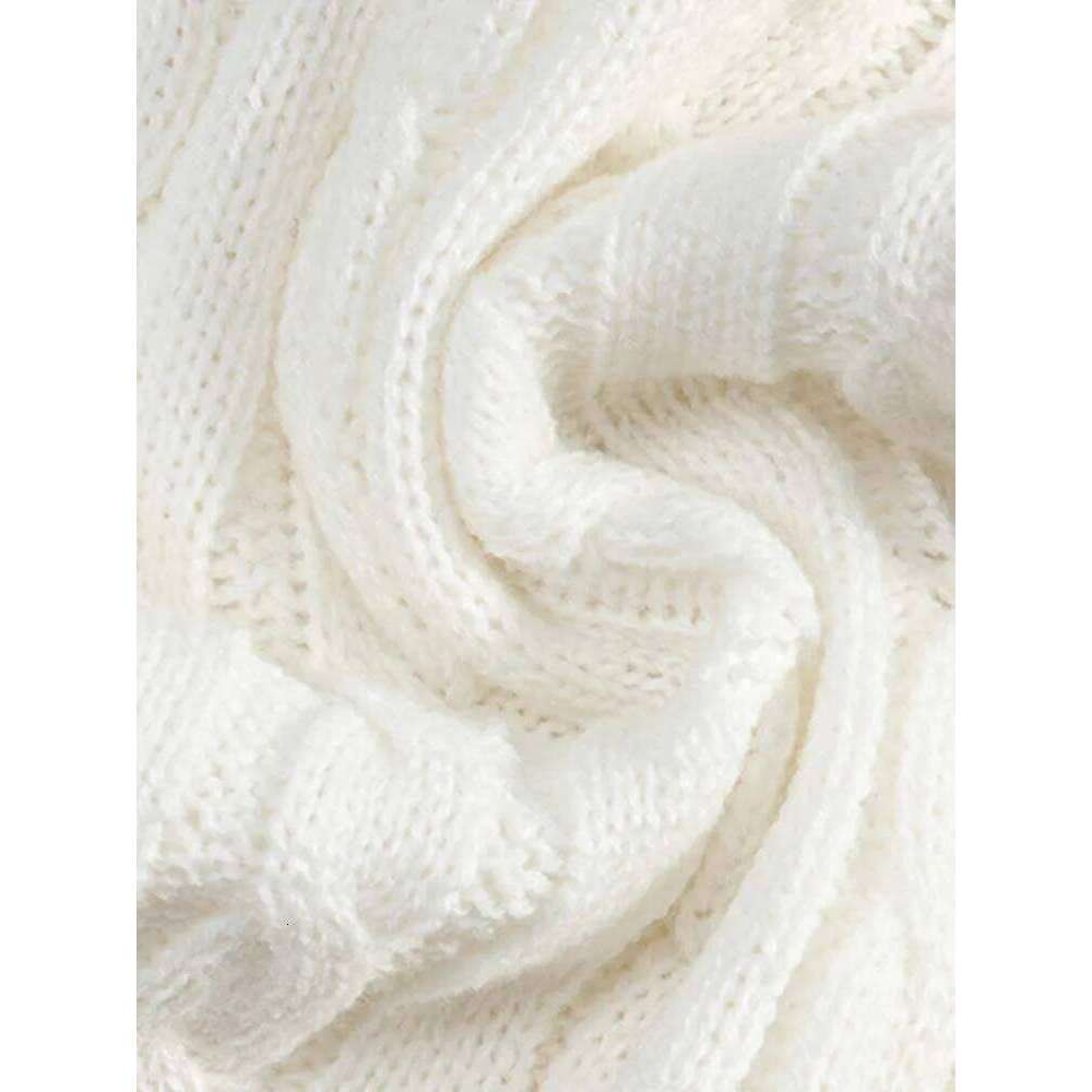 Women's V-neck Fried Dough Twists pullover wool fabric, versatile, fashionable, casual, loose, skin friendly material XJ260305