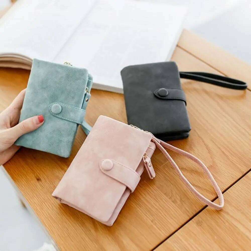 Ladies Pocket Purses Multi-slot Purse Tri-fold Soft Leather Short Wallet C260304
